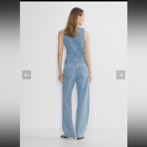 Denim Forum 90’s Seamed Barrel Leg Jeans Light Wash  30 10 Non Stretch - Picture 3 of 7